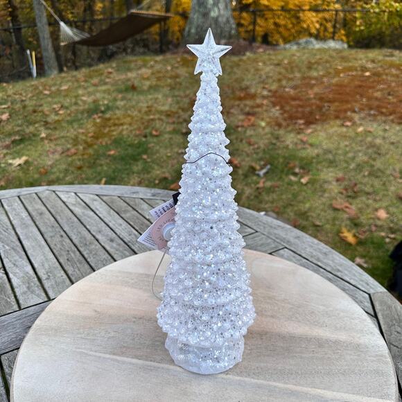 Rachel Zoe LED Color Changing Shimmer Christmas Tree 16” Tabletop Decor NEW - Picture 10 of 10